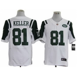 Nike New York Jets 81 Dustin Keller White Elite NFL Jersey