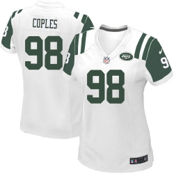 Women's Nike New York Jets #98 Quinton Coples Elite White NFL Jersey