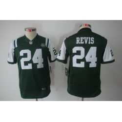 Nike Youth New York Jets #24 Revis Green Limited Jerseys