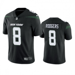 Youth New York Jets 8 Aaron Rodgers Black Vapor Untouchable Limited Stitched Jersey