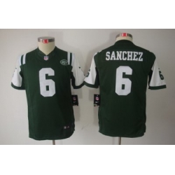 Youth Nike Youth New York Jets #6 Mark Sanchez Green Limited Jerseys