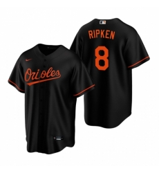 Mens Nike Baltimore Orioles 8 Cal Ripken Jr Black Alternate Stitched Baseball Jerse