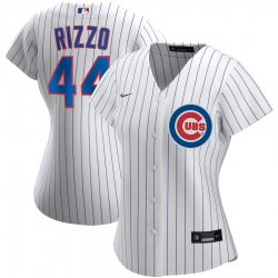Chicago Cubs 44 Anthony Rizzo Nike Women Home 2020 MLB Player Jersey White