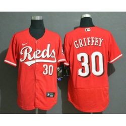 Men Cincinnati Reds 30 Ken Griffey Jr Red Stitched MLB Flex Base Nike Jersey