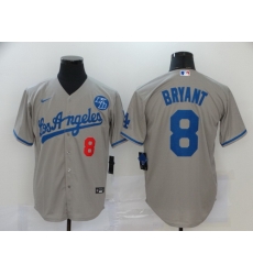 Dodgers 8 Kobe Bryant Gray 2020 Nike KB Cool Base Jersey