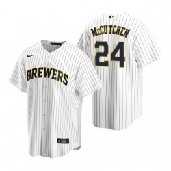 Men Milwaukee Brewers 24 Andrew McCutchen White Cool Base Stitched Jerse