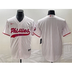 Men Philadelphia Phillies Blank White Cool Base Stitched Baseball Jersey