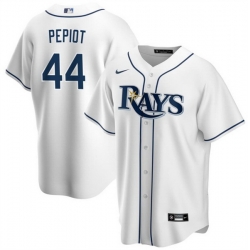 Men Tampa Bay Rays 44 Ryan Pepiot White Cool Base Stitched Baseball Jersey