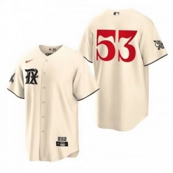 Men Texas Rangers 53 Adolis Garc EDa Cream 2023 City Connect Cool Base Stitched Baseball Jersey