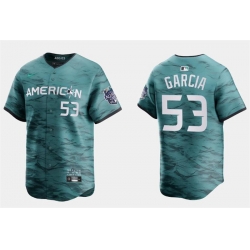 Men Texas Rangers 53 Adolis Garcia Teal 2023 All Star Stitched Baseball Jersey