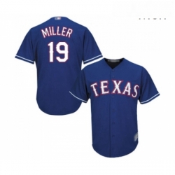 Mens Texas Rangers 19 Shelby Miller Replica Royal Blue Alternate 2 Cool Base Baseball Jersey 