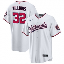 Men Washington Nationals 32 Trevor Williams White Cool Base Stitched Baseball Jersey
