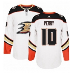 Youth Adidas Anaheim Ducks 10 Corey Perry Authentic White Away NHL Jersey 