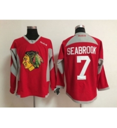 NHL chicago blackhawks #7 Brent Seabrook red jerseys