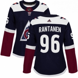 Womens Adidas Colorado Avalanche 96 Mikko Rantanen Authentic Navy Blue Alternate NHL Jersey 