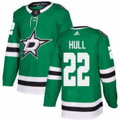 Youth Adidas Dallas Stars 22 Brett Hull Premier Green Home NHL Jersey 