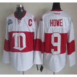 Detroit Red Wings 9 Gordie Howe White Winter Classic NHL Jersey