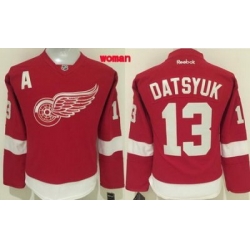 Red Wings #13 Pavel Datsyuk Red Women 27s Home Stitched NHL Jersey