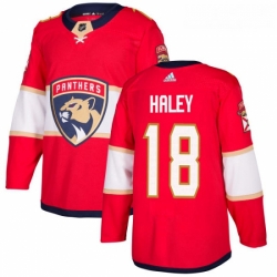 Youth Adidas Florida Panthers 18 Micheal Haley Premier Red Home NHL Jersey 