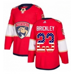 Youth Adidas Florida Panthers 23 Connor Brickley Authentic Red USA Flag Fashion NHL Jersey 