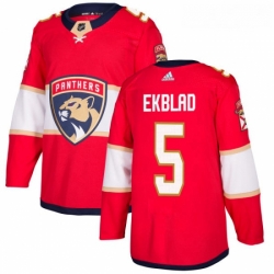 Youth Adidas Florida Panthers 5 Aaron Ekblad Authentic Red Home NHL Jersey 