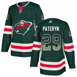 Mens Adidas Minnesota Wild 29 Greg Pateryn Authentic Green Drift Fashion NHL Jersey 