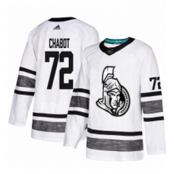 Mens Adidas Ottawa Senators 72 Thomas Chabot White 2019 All Star Game Parley Authentic Stitched NHL Jersey 