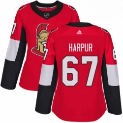 Womens Adidas Ottawa Senators 67 Ben Harpur Premier Red Home NHL Jersey 