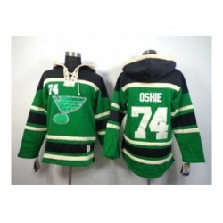NHL Jerseys St. Louis blues #74 oshie green[pullover hooded sweatshirt]