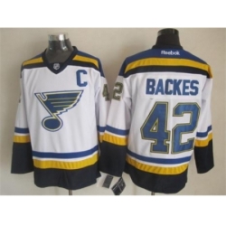 NHL St. Louis Blues #42 David Backes blue-white jerseys