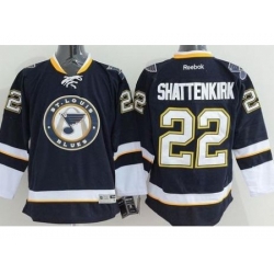 St. Louis Blues #22 Kevin Shattenkirk Dark Blue Third Stitched NHL Jersey