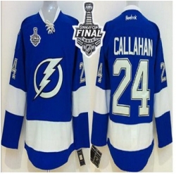 Tampa Bay Lightning #24 Ryan Callahan Royal Blue 2015 Stanley Cup Stitched Youth NHL Jersey