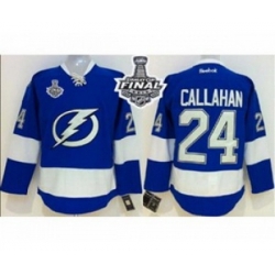 youth nhl jerseys tampa bay lightning #24 callahan blue[2015 stanley cup]
