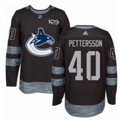 Mens Adidas Vancouver Canucks 40 Elias Pettersson Black 1917 2017 100th Anniversary Stitched NHL Jersey 