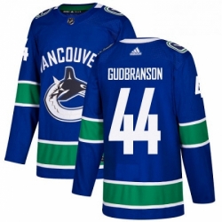 Mens Adidas Vancouver Canucks 44 Erik Gudbranson Authentic Blue Home NHL Jersey 