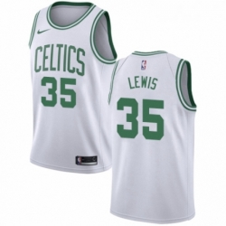 Womens Nike Boston Celtics 35 Reggie Lewis Swingman White NBA Jersey Association Edition 