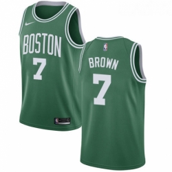 Womens Nike Boston Celtics 7 Jaylen Brown Swingman GreenWhite No Road NBA Jersey Icon Edition