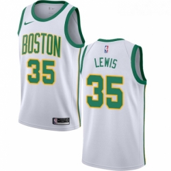 Youth Nike Boston Celtics 35 Reggie Lewis Swingman White NBA Jersey City Edition 