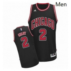 Mens Adidas Chicago Bulls 2 Jerian Grant Swingman Black Alternate NBA Jersey
