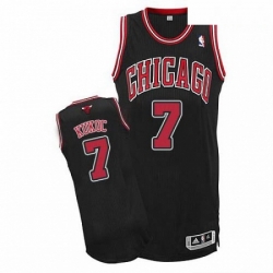 Mens Adidas Chicago Bulls 7 Tony Kukoc Authentic Black Alternate NBA Jersey