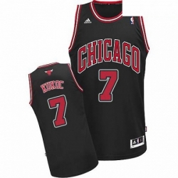 Mens Adidas Chicago Bulls 7 Tony Kukoc Swingman Black Alternate NBA Jersey