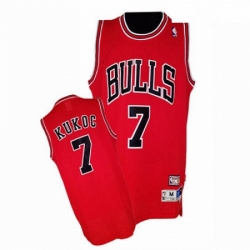 Mens Adidas Chicago Bulls 7 Tony Kukoc Swingman Red Throwback NBA Jersey