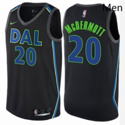 Mens Nike Dallas Mavericks 20 Doug McDermott Swingman Black NBA Jersey City Edition 