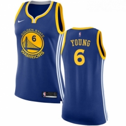 Womens Nike Golden State Warriors 6 Nick Young Authentic Royal Blue Road NBA Jersey Icon Edition 