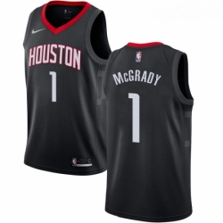 Womens Nike Houston Rockets 1 Tracy McGrady Swingman Black Alternate NBA Jersey Statement Edition