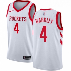 Womens Nike Houston Rockets 4 Charles Barkley Swingman White Home NBA Jersey Association Edition