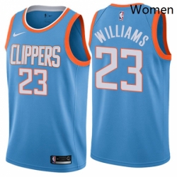 Womens Nike Los Angeles Clippers 23 Louis Williams Swingman Blue NBA Jersey City Edition 