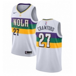 Womens Nike New Orleans Pelicans 27 Jordan Crawford Swingman White NBA Jersey City Edition 