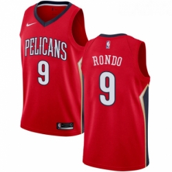 Youth Nike New Orleans Pelicans 9 Rajon Rondo Swingman Red Alternate NBA Jersey Statement Edition 