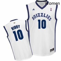 Womens Adidas Memphis Grizzlies 10 Mike Bibby Swingman White Home NBA Jersey 